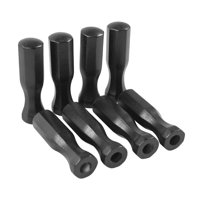 Magideal - 8X Mangos De Mesa De Fútbol Mango De Futbolín Pieza De Varilla Accesorio Liviano De Madera Mango De Futbolín Agarre Para Mesas De Futbolín Estándar De Negro