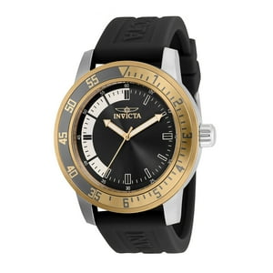 Invicta Men'S Specialty Reloj De Cuarzo De Acero Inoxidable Con Correa De Silicona, Negro, Invicta Invicta