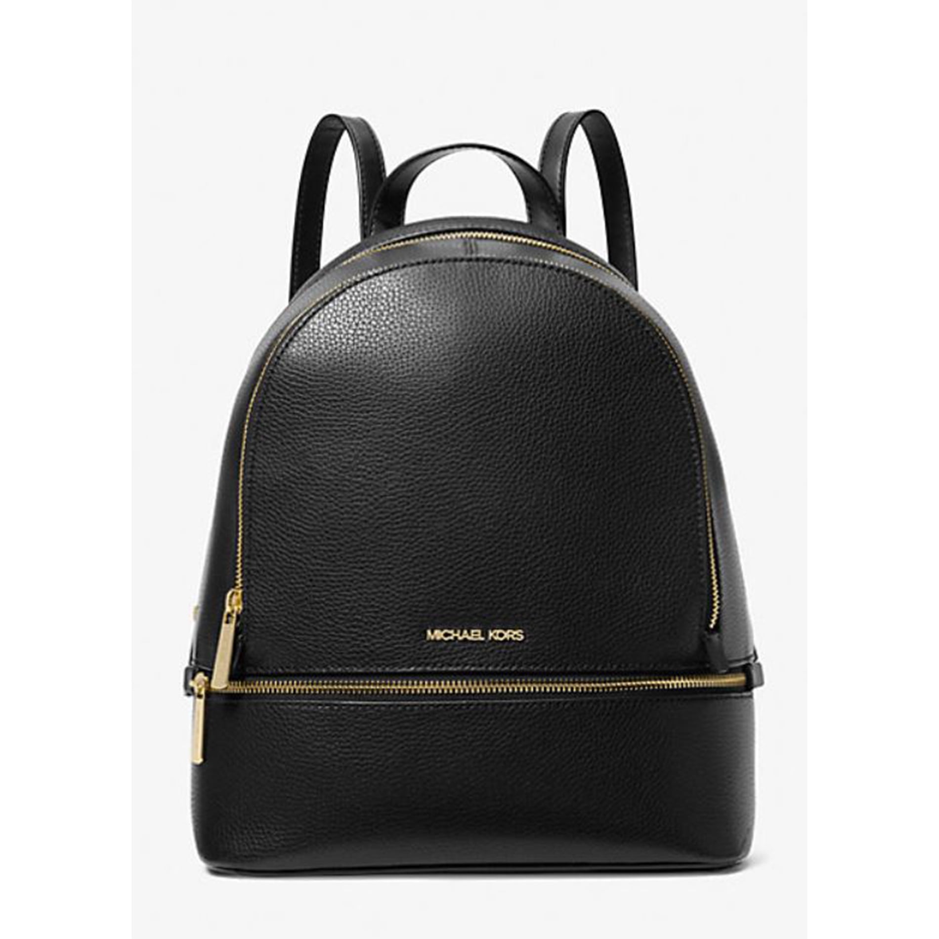 Mochila Michael Kors Rhea Medium Pebbled Cuero Negra