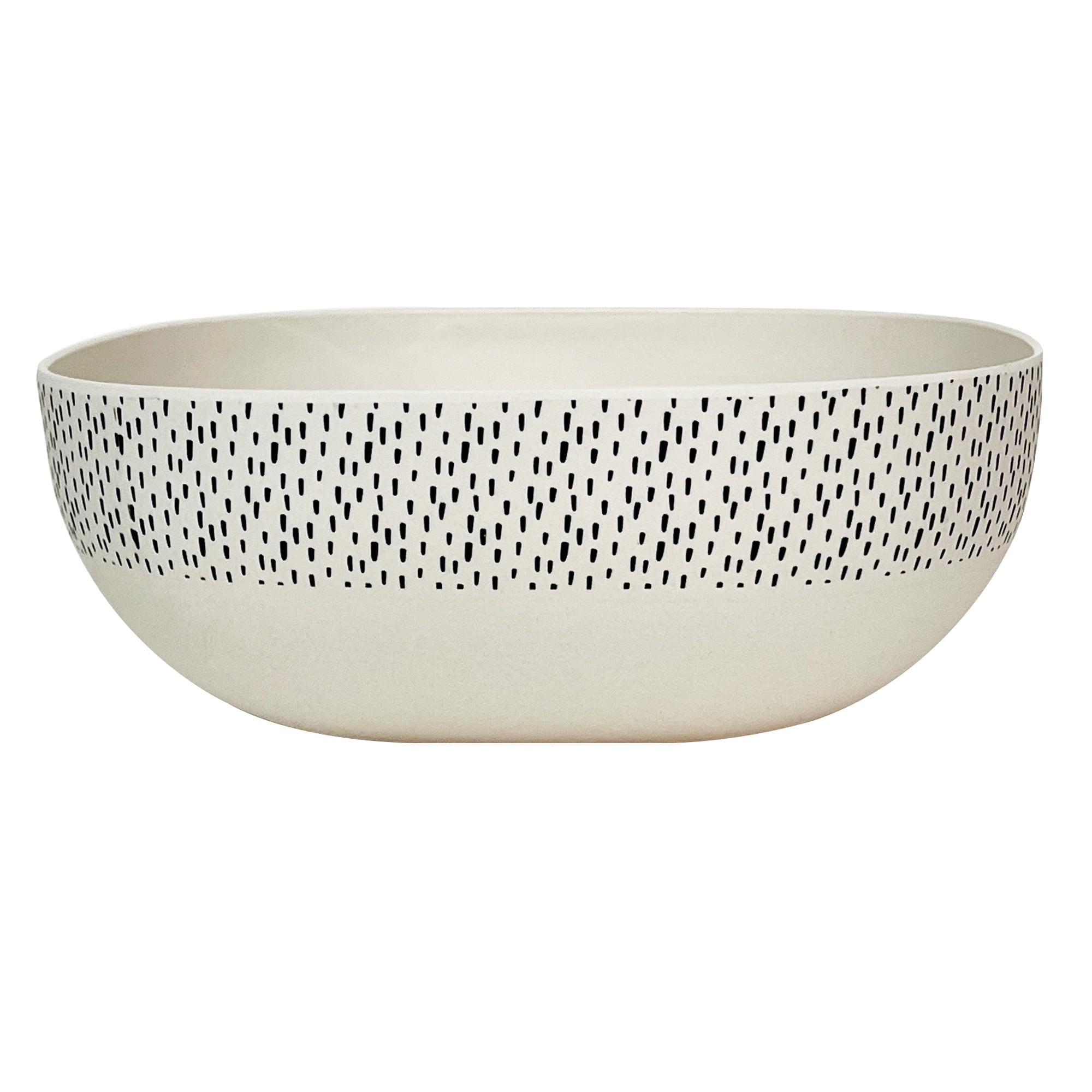 Decogreen - Bowl Biobamboo Cuadrado Puntos 20x8 Cm