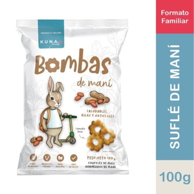 Suflés Bombas Maní Familiar 100 G Kuna Foods
