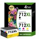 thumbnail image 1 of Cartucho de tinta Toner Bank 712XL pack de 4 unidades negro/color, 1 of 7