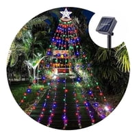 Shop E-Home - Luces Led Estrella Cortina Solar Exterior Navidad Guirnalda Multicolor