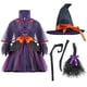 thumbnail image 4 of Disfraz de bruja de Spooktacular Creations, naranja y morado, niña de 3 a 4 años, 4 of 9