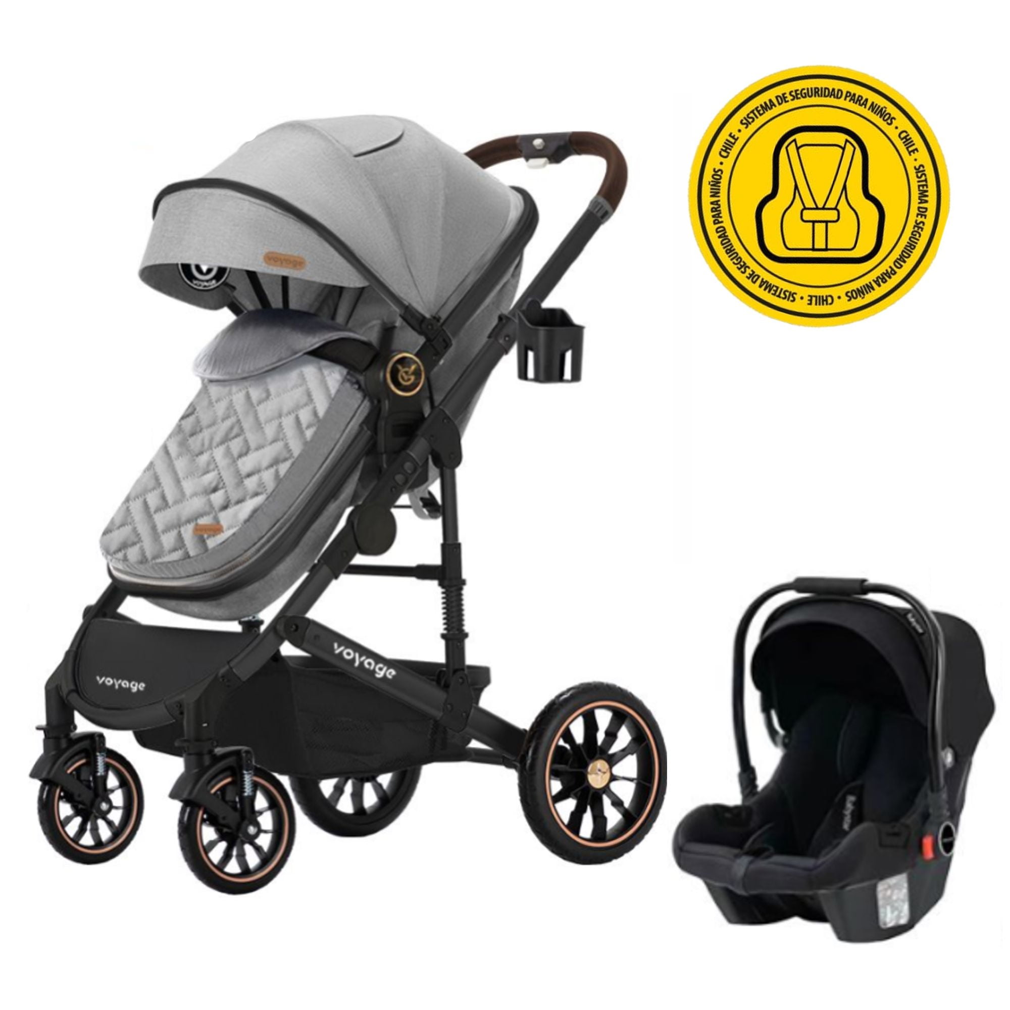 Coche Travel System Venus Grey 2 En 1