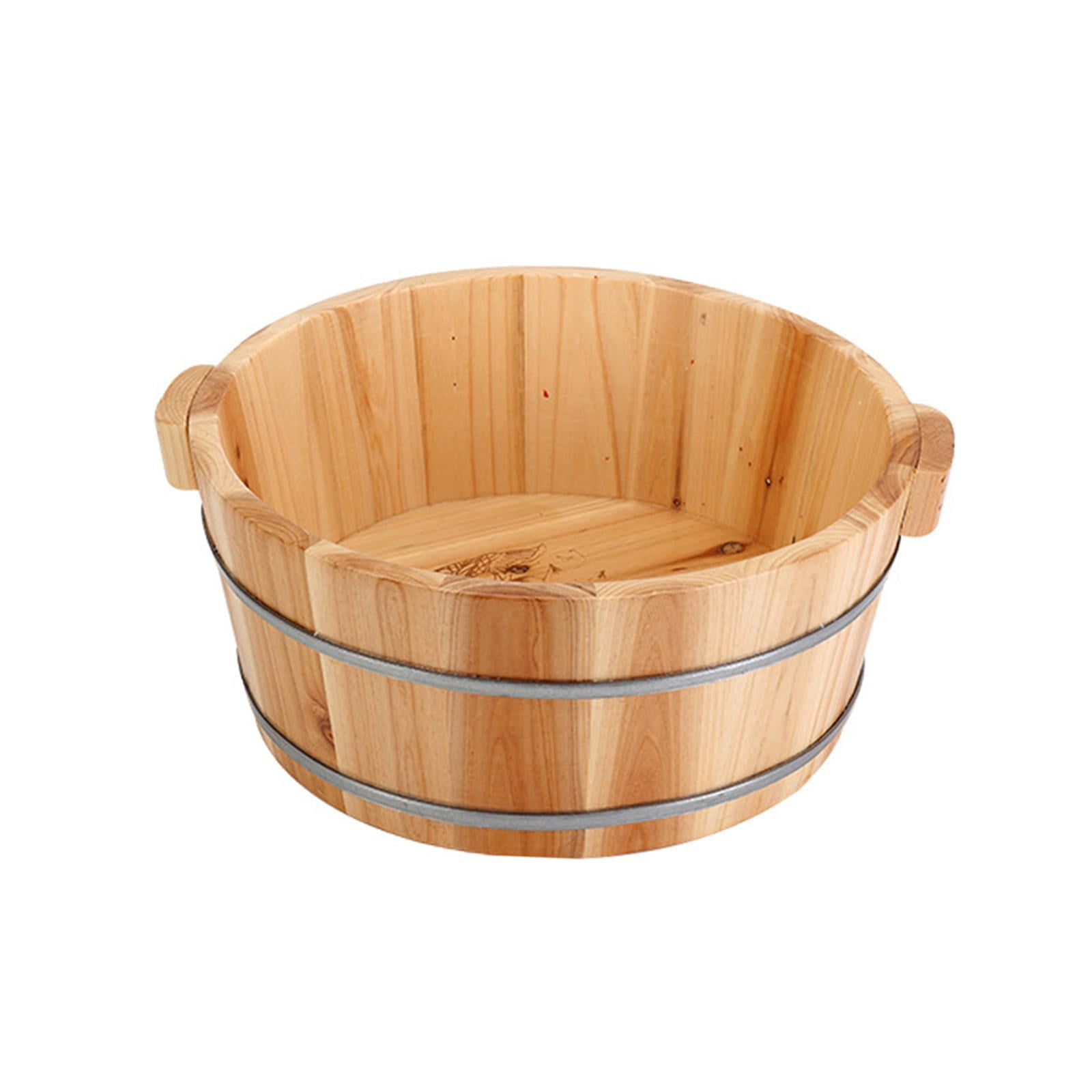 Magideal - Cuenca Para Baño De Pies De Madera, Bañera, Cubo Para Baño De Pies, Suministros Para El Hogar, Baño De Pies, Bañera De Madera Para Pedicura, Cubo Para 16x36cm Un