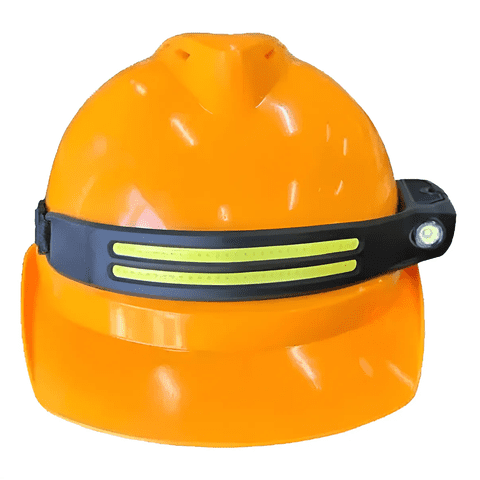 Genérico - Linterna Frontal Con Sensor Recargable Cabeza Minera 2En1 Blanco Negro