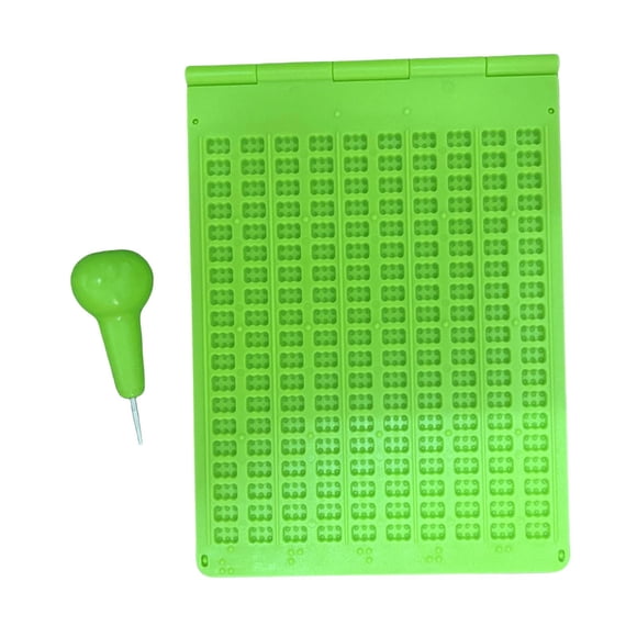 Pizarra De Escritura Braille: Material De Aprendizaje Resistente Para Hombres, Mujeres Y Adultos.