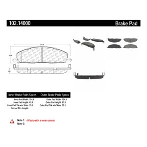 Pastillas Freno Para Auto C-Tek 102.14000