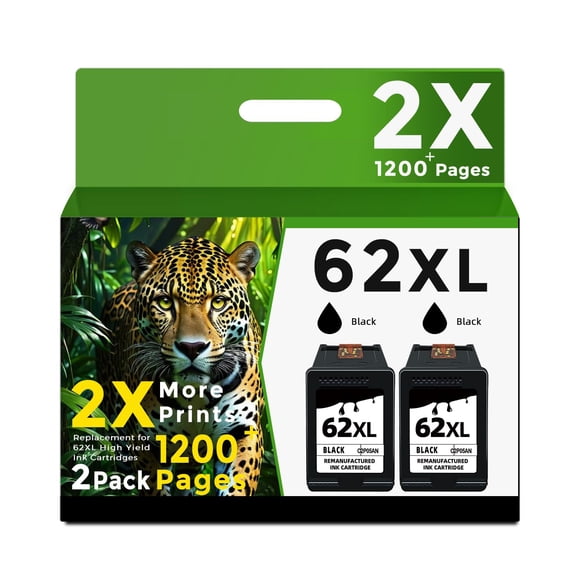Cartuchos de tinta Ubinki 62XL negros de repuesto para HP 62 XL