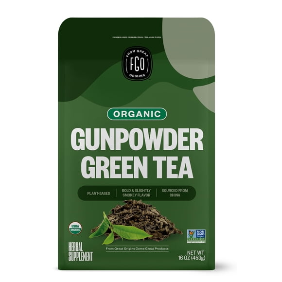 Té Verde Orgánico Gunpowder FGO 453 g en Hoja Suelta