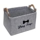 thumbnail image 3 of Organizador de juguetes para perros, contenedor grande multiusos con asas, organizador de pecho de juguete para niños, cesta de fieltro para mascotas, Hueso Gris, 3 of 5