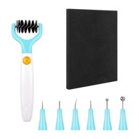 Bothyi - Herramienta De Escultura De Papel Resistente Con Pincel Troquelado Para Manualidades De Papel En Relieve Álbum De Recortes Tipo A