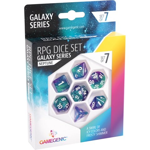 Set De Dados Rpg Serie Galaxy Asmodee Neptuno 7 Piezas