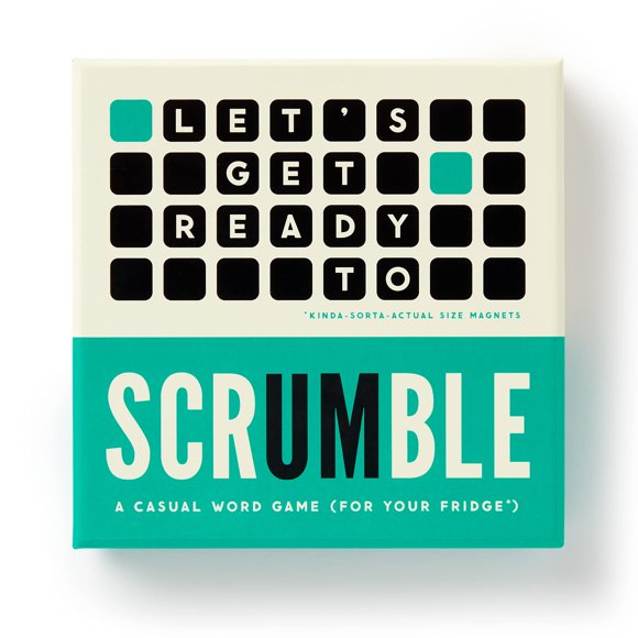 Juego de palabras Brass Monkey Scrumble magnético para nevera
