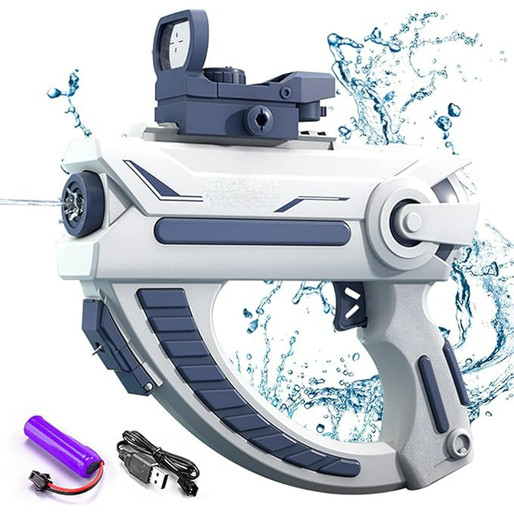 Veatool - Pistolas De Agua, Pistola De Agua Eléctrica Recargable Water Gun Adecuado Para Niños Y Adultos Playa Piscina Agua Juguete Divertido (azul)