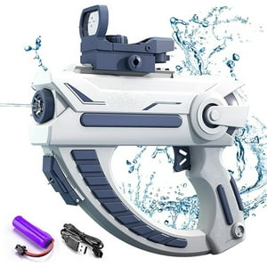 Veatool - Pistolas De Agua, Pistola De Agua Eléctrica Recargable Water Gun Adecuado Para Niños Y Adultos Playa Piscina Agua Juguete Divertido (Azul)