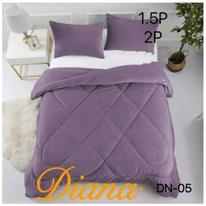 Aladdins Shop - Cobertor De Invierno De Plush Y Chiporro 1,5 Plaza Color Lila (D)