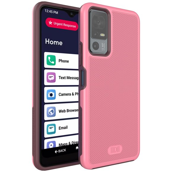 Funda TUDIA Jitterbug Smart 4 T608G, robusta a prueba de golpes, rosa
