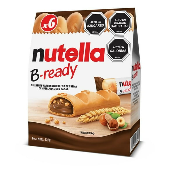 Wafers Con Relleno Nutella, 132 g