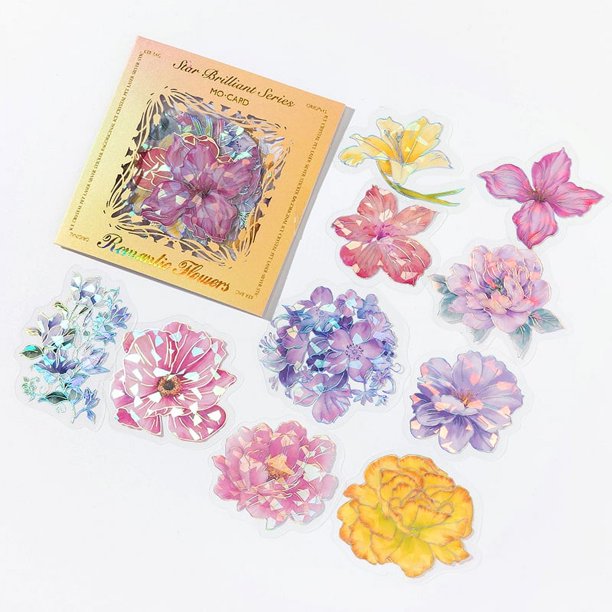 20-Pack of Sparkling Butterfly Feathers & Flowers - Perfect for Decorating Scrapbooks, Journals & Planners!