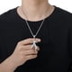 thumbnail image 5 of Collar Iced Out para hombre, chapado en oro auténtico de 14 quilates, con circonitas pavimentadas, colgante de kung-fu chino Bruce Lee, colgante sólido 3D de hip hop con cadena de cuerda de 24 pulgada, 5 of 5