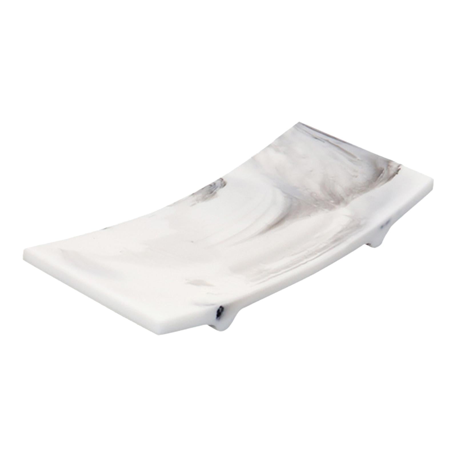 Bothyi - Bandeja Decorativa De Resina Bandeja De Baño Soporte De Perfume De Toalla Para Mesa De Centro Blanco