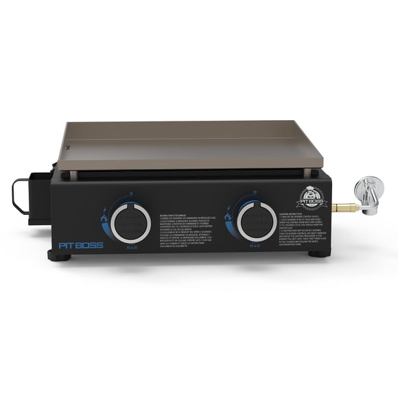 Plancha de sobremesa Pit Boss 10960 con 2 quemadores, color negro, con tapa