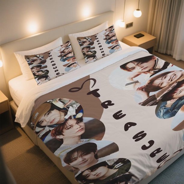 TREASURE Band Member Style Patchwork Duvet Cover Set Easter Bedding Set