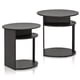 thumbnail image 1 of Juego De Mesa Auxiliar Jaya Diseño Simple Ovalado Nogal X2, 1 of 5