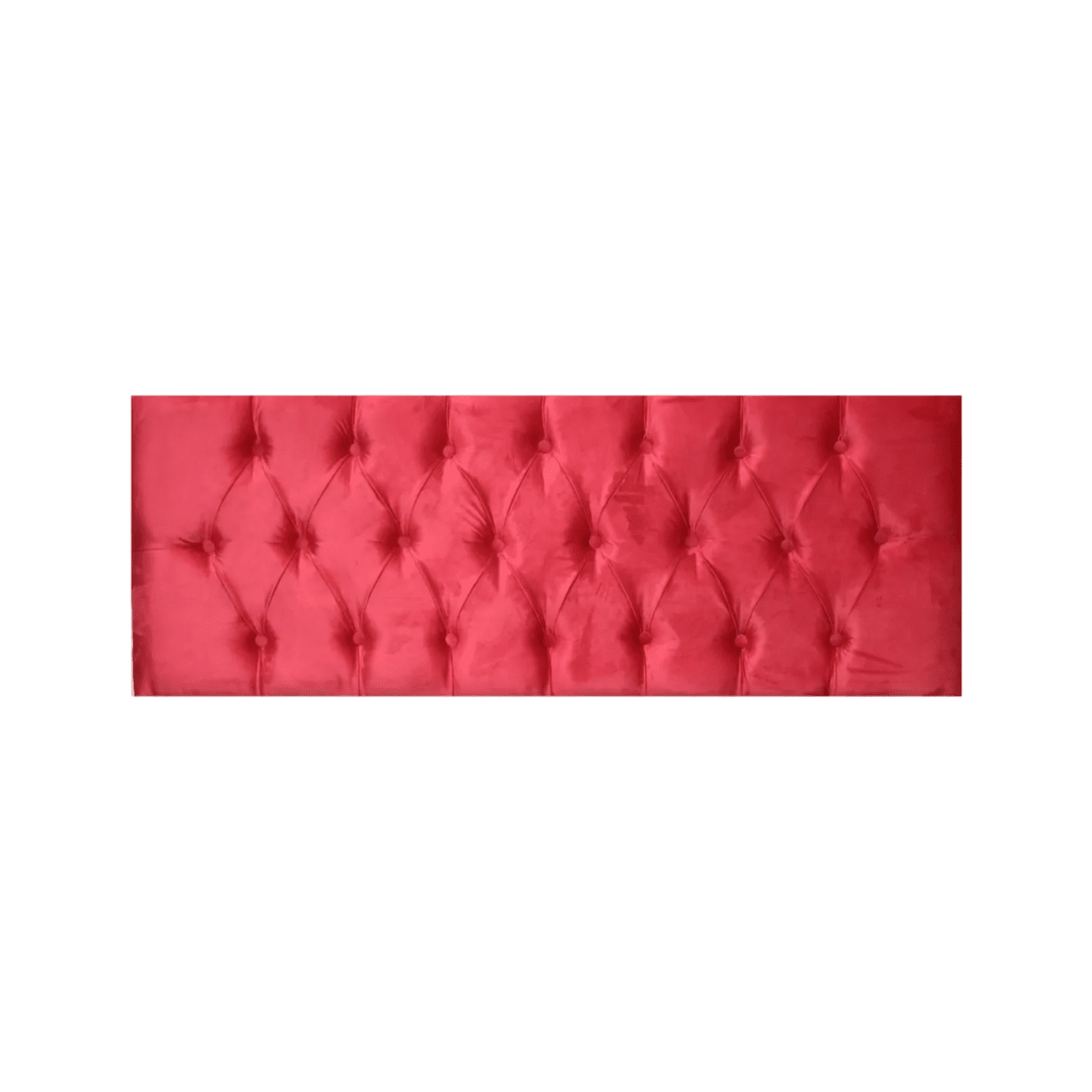 Importclick - Respaldo Elegante King Capitone 180x60 Cm Rojo Felpa
