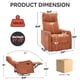 thumbnail image 1 of Heat Massage Manual Recliner Chair with Rocker and Swivel in Fabric for Living Room, Orange, 1 of 3