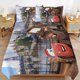 thumbnail image 4 of Cartoon Cars Lightning McQueen Friend Boys Room Decor Size Bedding Set for Kids 3 Piece Bedding with 1 Duvet Cover And 2 Pillowcases Queen Bed Sheets, 4 of 5
