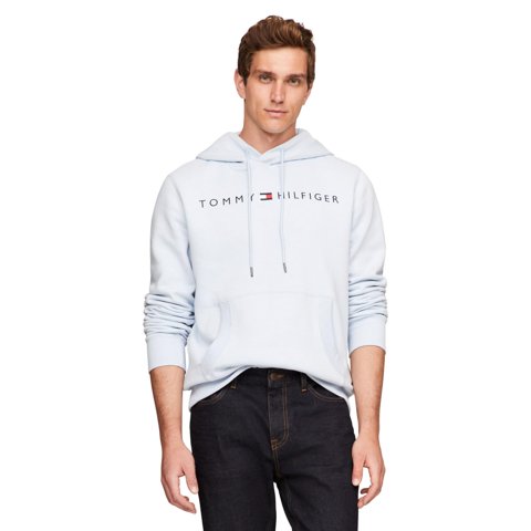Sudadera Con Capucha Tommy Hilfiger Logo Para Hombre Breezy Blue