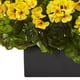 thumbnail image 3 of Planta artificial de geranio casi natural con maceta rectangular, 3 of 3