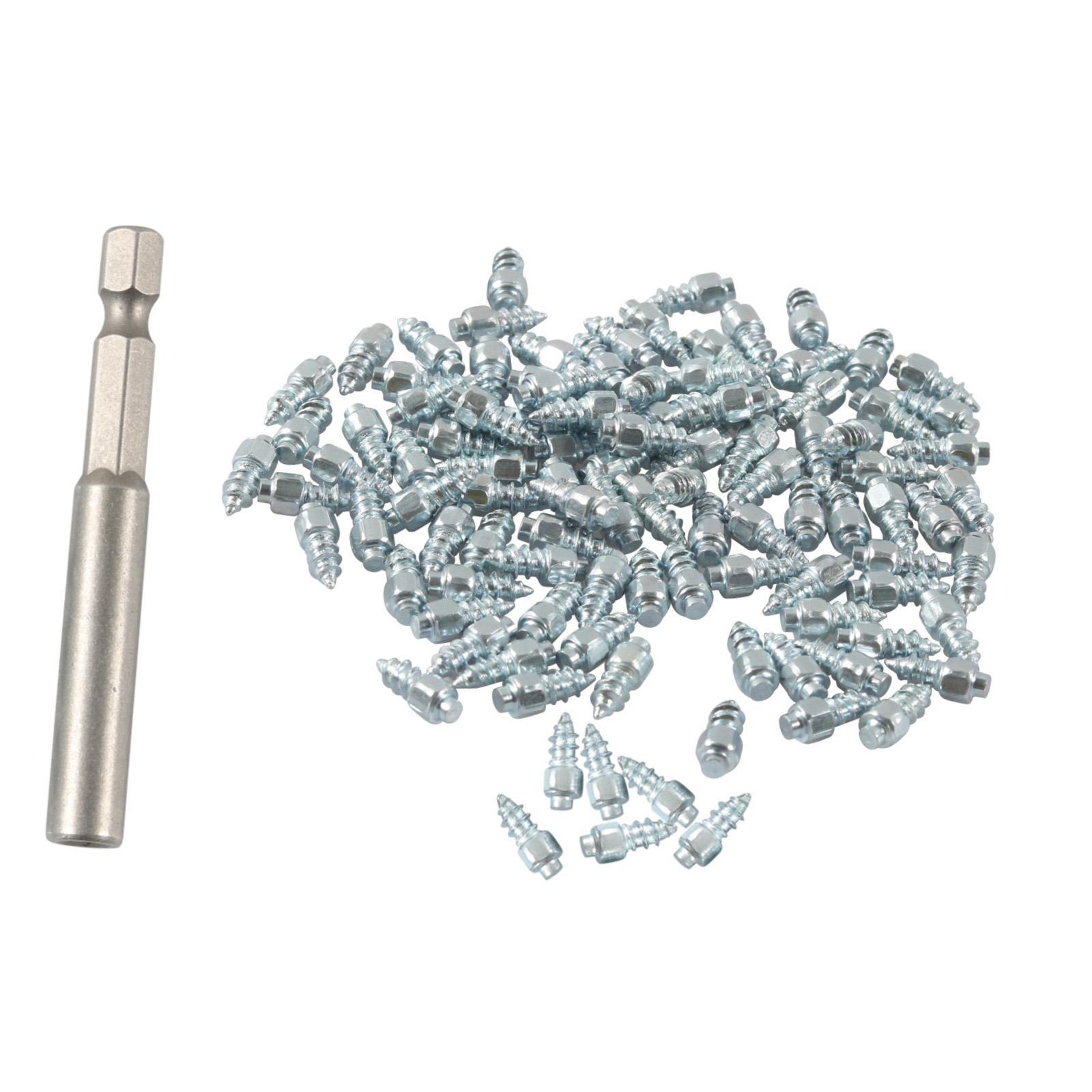 Magideal - 100 Piezas De Tacos Antideslizantes Para Neumáticos, Accesorios De Invierno Para Automóviles, Tacos Para Nieve Para Neumáticos De Ruedas, Clavos Para 4X12 Mm