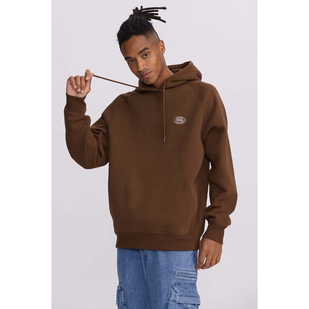 Polerón Hombre Hoodie Aplicación Chocolate