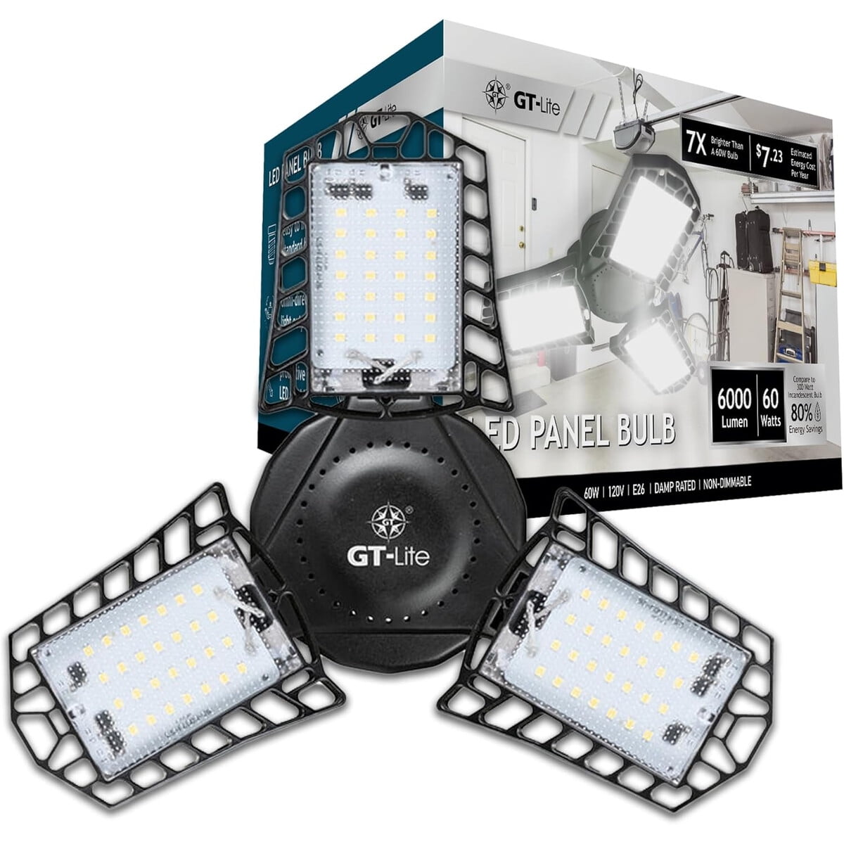 Bombilla Led Gtlite 60w 6000 Lúmenes Base E26 Para Garage