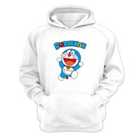 Genérico - Polerón Canguro Doraemon Blanco Talla Xl Unisex