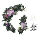 thumbnail image 5 of 2x Flor Swag Decoración Boda Señal de Bienvenida, Guirnaldas Guirnaldas Guirnalda para Puerta Frontal Decoración de Pared Fiesta Recepción Violeta, 5 of 5