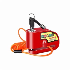 Genérico - Candado Para Freno De Disco Moto Con Alarma Y Piola
