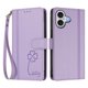 thumbnail image 3 of Funda Cartera Trébol para iPhone 17 con Ranuras Tarjetas y Carga Inalámbrica Morado claro, 3 of 6