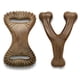 thumbnail image 1 of Juguetes masticables para perros Benebone Wishbone/Dental, duraderos, paquete de 2 unidades, tamaño mediano, 1 of 7