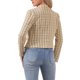 thumbnail image 3 of INSPIRE CHIC Chaqueta de Tweed para Mujer con Cuello Mao, Abierta y Recortada, Talla M, Caqui, 3 of 6