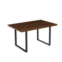 Klik Muebles - Mesa De Comedor Estilo Industrial 140X90 - Madera Oscura Walnut