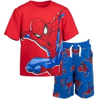 Conjunto De Remera Y Shorts Para Niños Marvel Spider-Man Azul/Rojo