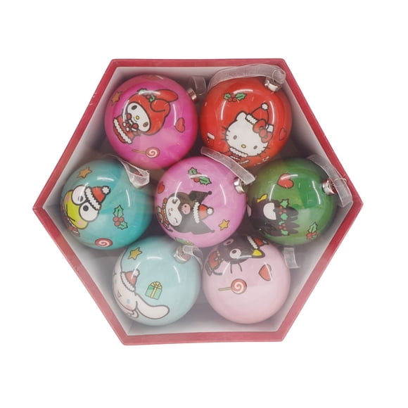 Set 7 esferas navideñas Hello Kitty