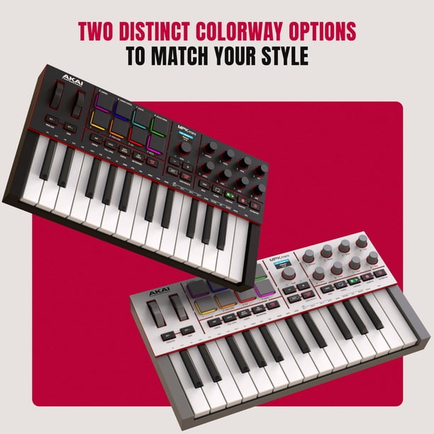 Controlador de Teclado MIDI Akai MPK Mini IV USB-C de 25 Teclas