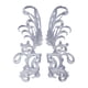 thumbnail image 1 of 2 piezas de , tela de decoración artesanal de costura, accesorios de disfraces, apliques adhesivos 3D DIY, para graduación, novia, vaq Plata, 1 of 5