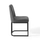 thumbnail image 4 of Silla auxiliar de comedor Modway Amplify tapizada en color negro carbón, 4 of 9